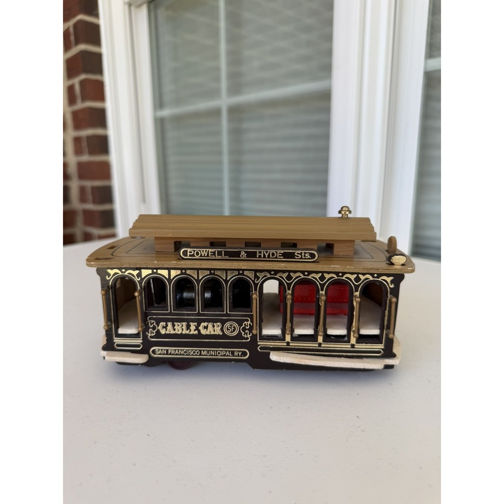 WoodenPlastic San Francisco Powell and Hyde Streets Cable Trolley Music Box